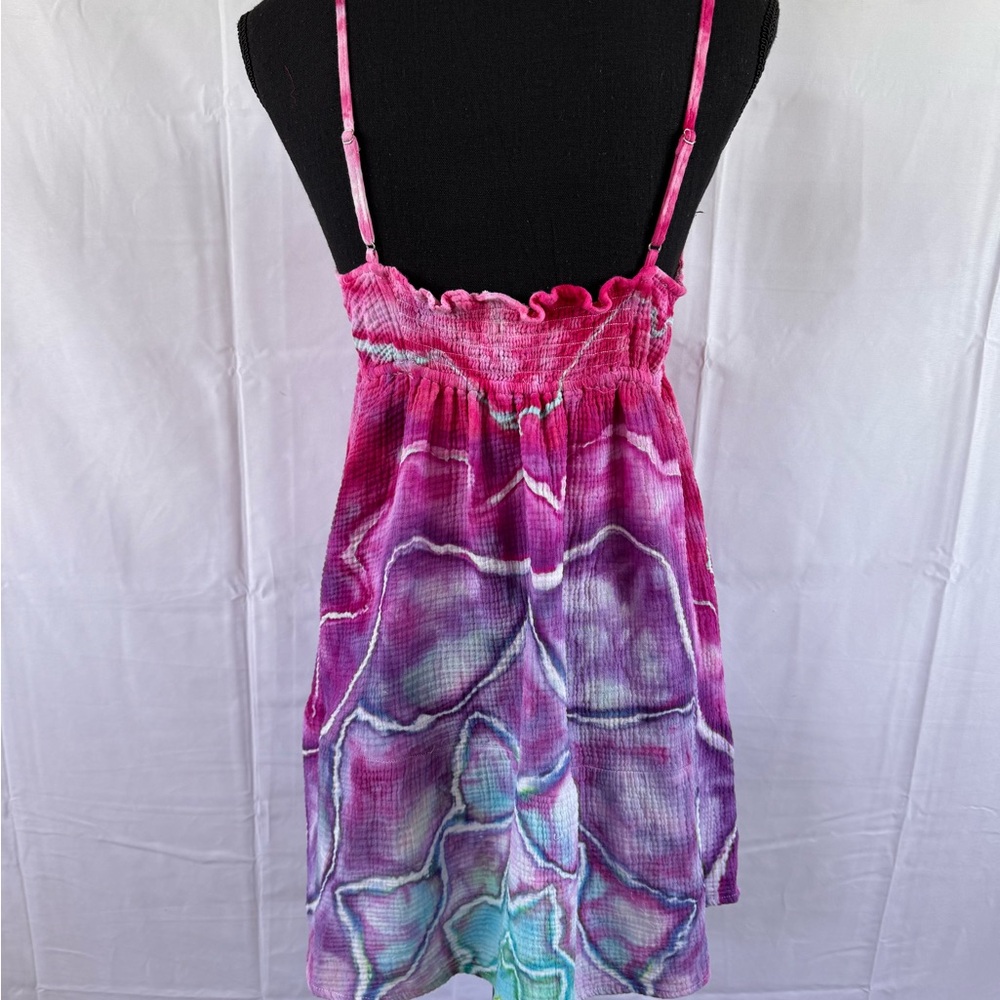 Hand dyed Woman’s Plunge Front  Coverup - Picture 2 of 9